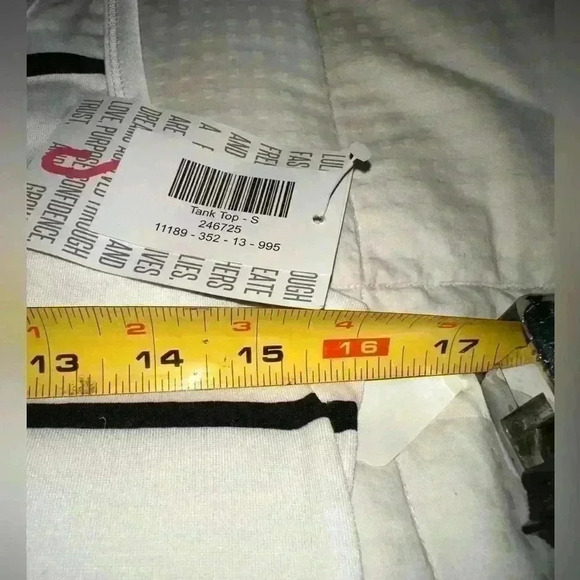 Lularoe Small white tank‎ top with black stripes. NWT. Classic & great staple! - Picture 3 of 4